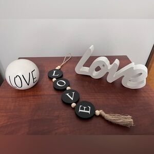 LOVE Black and White Accents